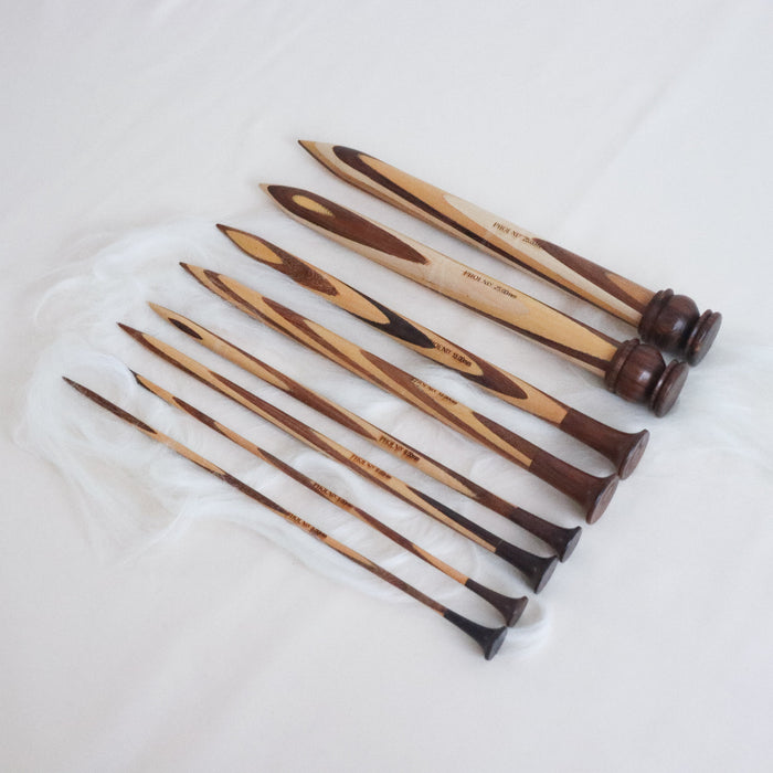 Phoenix multiwood straight single point knitting needles