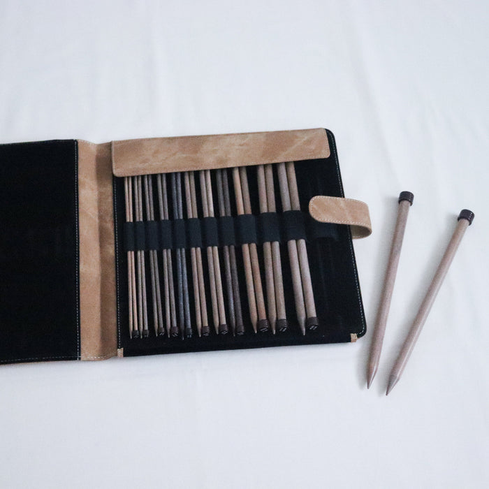 lykke umber straight single point knitting needle set