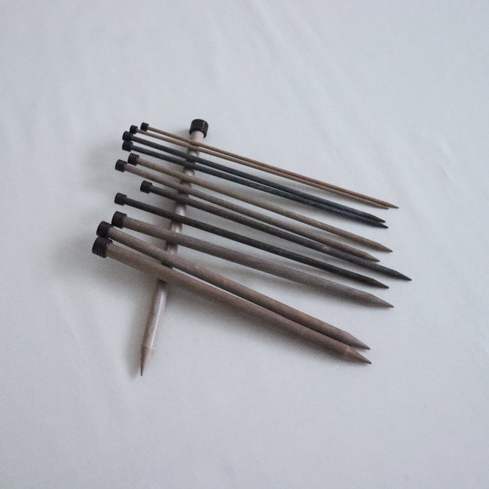 lykke umber straight single point knitting needle set