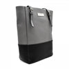 lykke works lyra vegan leather tote bag in grey