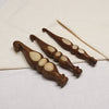 Sheesham wood crochet hook with bubble shaped ergonomic handle