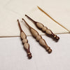 Sheesham wood crochet hook with bubble shaped ergonomic handle