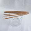 set of 5 hiyahiya bamboo double pointed knitting needles in 4.5mm