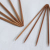 set of 5 hiyahiya bamboo double pointed knitting needles in 4.5mm