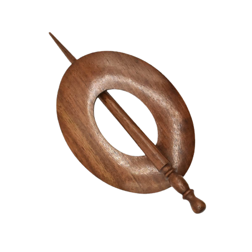 lykke works shawl pin rosewood oval