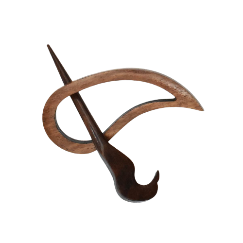 lykke works shawl pin rosewood teardrop