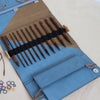 Ginger Tunisian/Afghan crochet hooks in soft leather case.