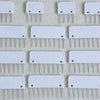 knitpro knit blockers in white plastic with metal pins.