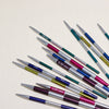 knitpro smartstix interchangeable tips in different colours.