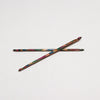 knitpro symfonie multicoloured layered wood design double ended crochet hook.