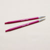 knitpro zing interchangeable tips in colour coded aluminium metal with size laser etched.