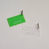 Kollage acrylic keychain in green and clear