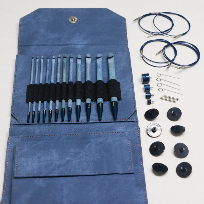 lykke indigo interchangeable tunisian crochet hook set