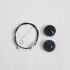 lykke black swivel interchangeable knitting cable