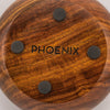 bottom of the bowl with phoenix name engraved and 4 non slip pads stuck to the bottom