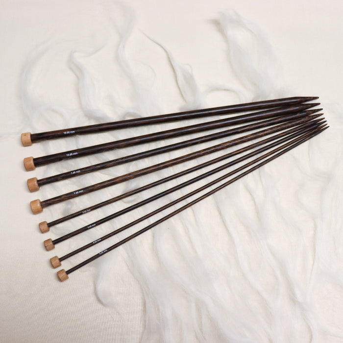 phoenix sienna palmwood straight single point knitting needles