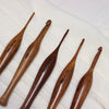 sheesham wood crochet hook with ergonomic handle